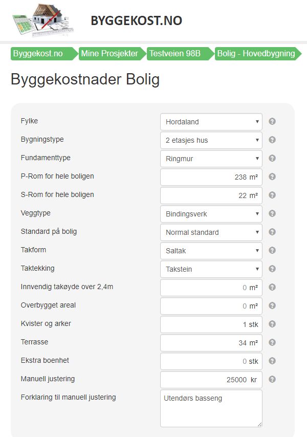 Eksempel på taksering